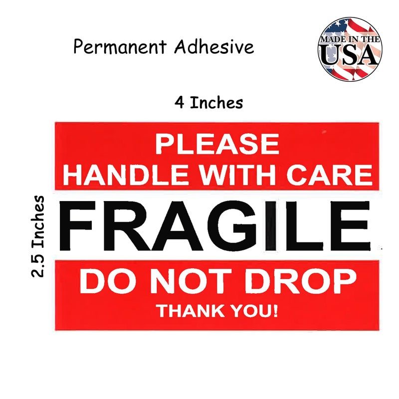 Tag-A-Room Fragile Stickers for Shipping, Moving, Please Handle with Care, Packing Supplies - Image 2